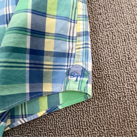 Southern Tide Shirt Large Button Up Plaid Long Sleeve Tailored Fit Preppy Men - Picture 8 of 15